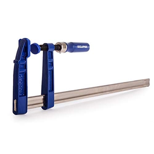 Image of Eclipse Professional Tools EC-SCR24 120mm Depth Screw Clamp 600mm (24") Clamping Capacity, Blue and Silver