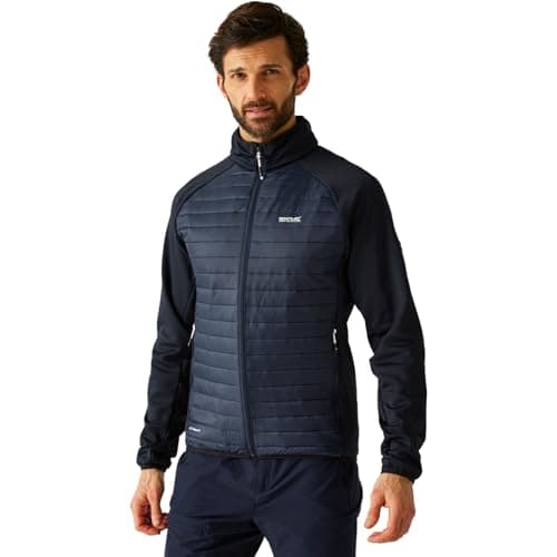 Image of Regatta Mens Clumber Hybrid Jacket Water Repellent Insulated Stretch Winter Layer