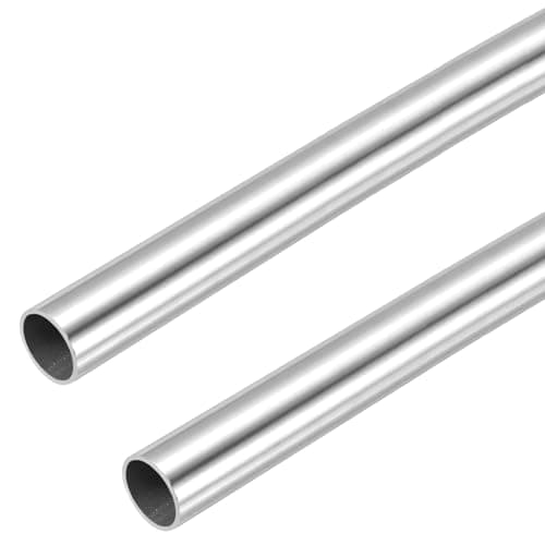 Image of Kesiku 2pcs 6063 Aluminum Tube 16mm OD x 14mm ID, 1mm Wall Thickness 200mm Length, Seamless Aluminum Tubing for Home Industry DIY Crafts