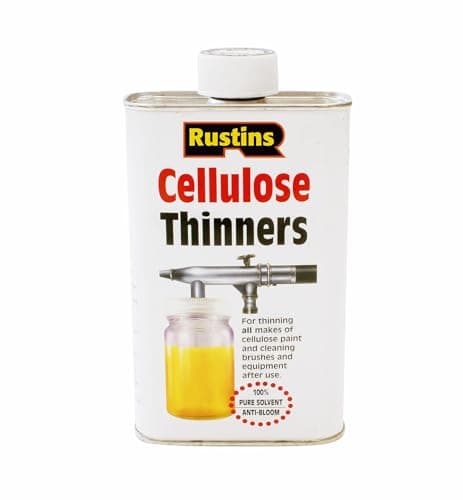 Image of RUSTINS Cellulose Thinners 500ml - – Professional Solvent for Cellulose Paints and Lacquers; Cleans Brushes, Spray Guns and Equipment; Fast-Evaporating Formula in Various Sizes