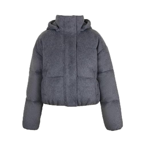 Image of Jack Wills Womens Wool Puffer Jacket Grey 8