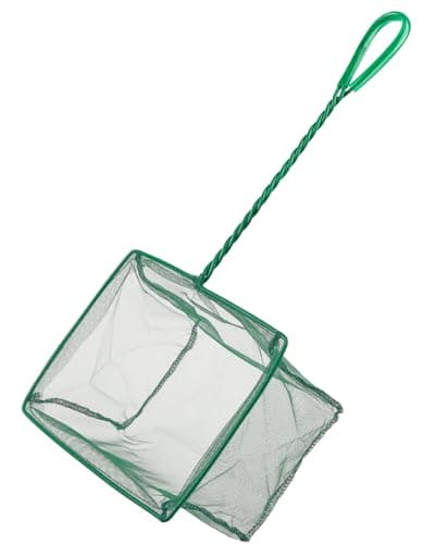 Image of Uniclife 25 cm Aquarium Fish Net with Braided Metal Handle Large Square Net with Soft Fine Mesh Sludge Food Residue Wastes Skimming Cleaning Net for Fish Tanks Small Koi Ponds and Pools
