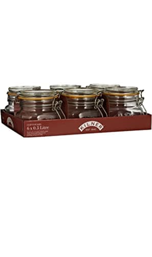 Image of Kilner Clip Top Square Preserve Jar - 500ml (Pack 6)