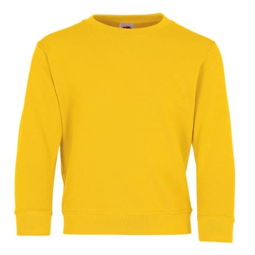 Image of Fruit of the Loom Kids Unisex Classic 80/20 Set-In Sweatshirt (5-6) (Sunflower)