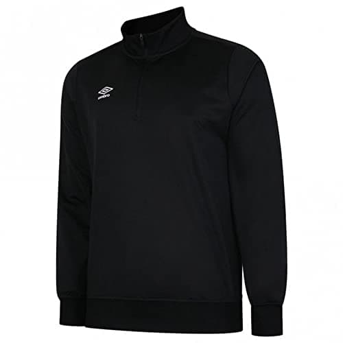 Image of Umbro Mens Club Essential Half Zip Sweatshirt (M) (Black)