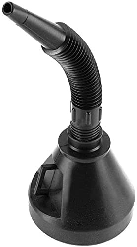 Image of Black Plastic Fuel Funnel with Handle for Petrol Diesel Oil Water Fuel Flexible Spout Can