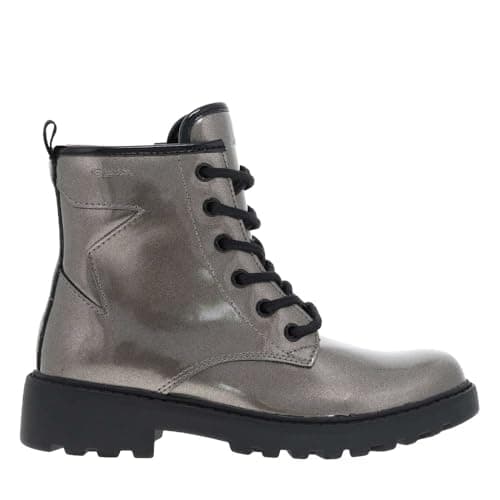 Image of Geox Girls J Casey Girl Ankle Boots, Lead Black, 1.5 UK