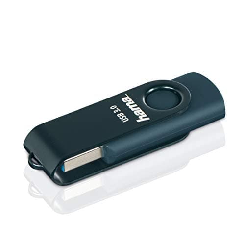 Image of Hama "Rotate" USB Flash Drive, USB 3.0, 32GB, 70Mb/s, petrol blue