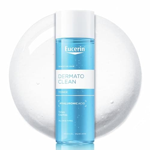 Image of Eucerin DermatoClean Clarifying Toner 200ml, Gentle Facial Toner to Cleanse and Refresh Skin, Sensitive Skincare with Hyaluronic Acid