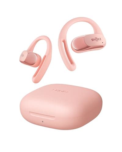Image of SHOKZ OpenFit Air Open-Ear Headphones, True Wireless Bluetooth Earphones with Microphone, Earbuds with Air Earhook, Fast Charging, 28h Playtime, IP54 Waterproof for Workout - Pink