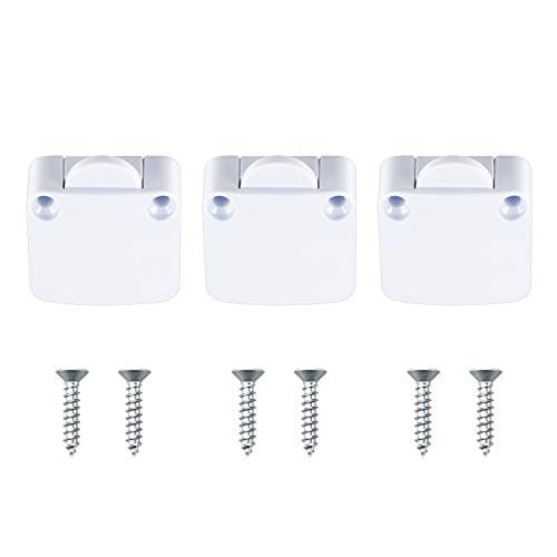 Image of Jubaopen 3PCS Door Switch Push to Break Cupboard Door Switch Cabinet Lamp Switch Cabinet Light Auto Control for Furniture Cupboard 2A 12V- 250V with 6 Screws(White)