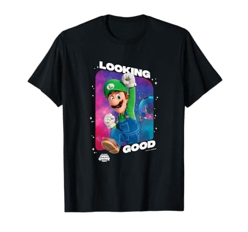 Image of The Super Mario Galaxy Movie Looking Good Luigi T-Shirt
