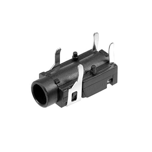 Image of sourcing map 30Pcs PCB Mount 3.5mm 4 Pin Socket Headphone Stereo Jack Audio Video Connector Black PJ321