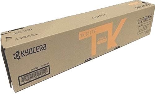 Image of Kyocera 1T02P3AUS0 Model TK-8117Y Yellow Toner Kit For use with Kyocera ECOSYS M8124cidn and M8130cidn Color Multifunctional Printers, Up to 6000 Pages Yield at 5% Average Coverage