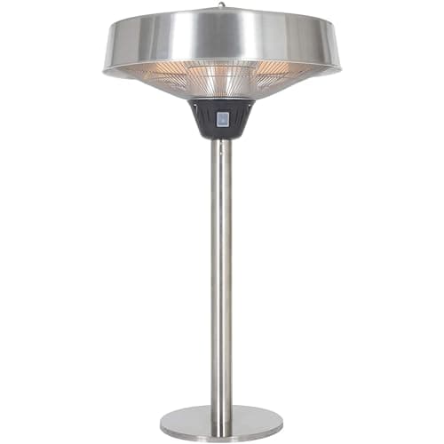 Image of La Hacienda 69516 Tabletop Halogen Silver Electric Heater, 89.0 cm*50.0 cm*50.0 cm