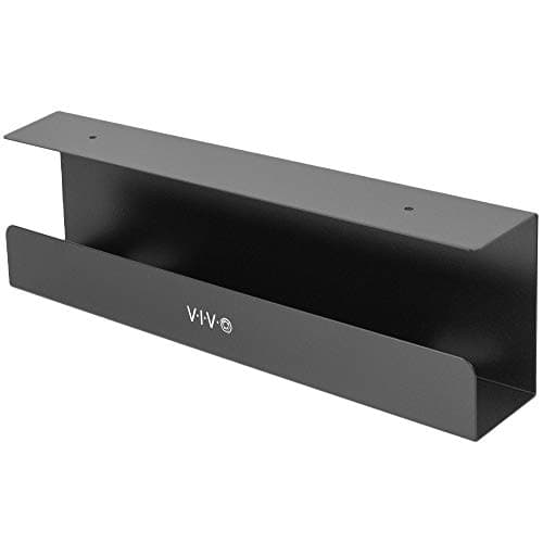 Image of VIVO Under Desk 17 inch Cable Management Tray, Power Strip Holder, Cord Organizer, Wire Tamer for Office and Home, Black, DESK-AC06-1C