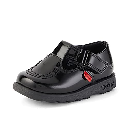Image of Kickers Fragma T-Bar Shoes UK 8.5 Black Patent
