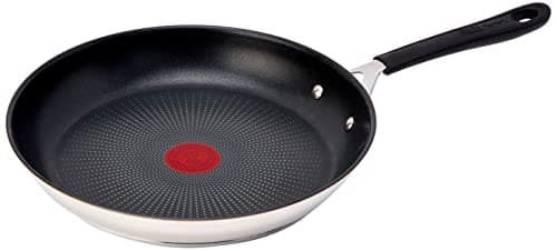 Image of Tefal Jamie Oliver Quick & Easy E3030644 Stainless Steel 28cm Induction Frying Pan, Silver