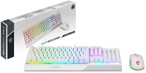 Image of MSI Vigor GK30 Combo GM11 Gaming Keyboard RGB, White - Italian