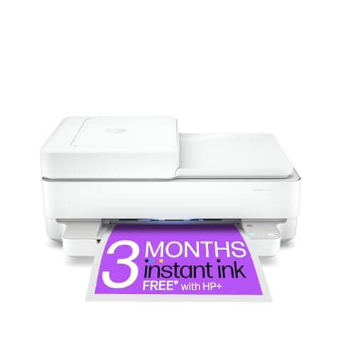 Image of HP Envy 6430e All in One Colour Printer with 3 months of Instant Ink, 35 Page Automatic Document Feeder, White