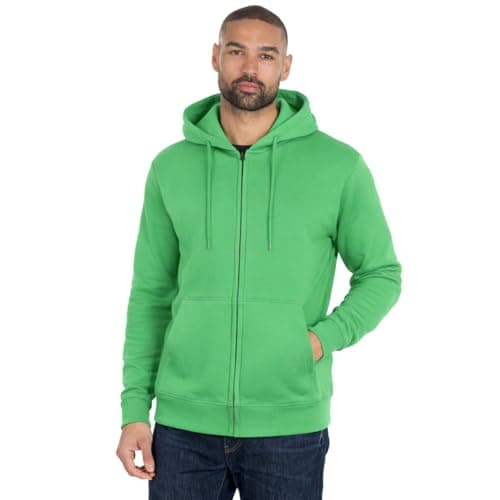 Image of Style It Up Adults Unisex Mens Ladies Full Zip Hoodies Womens Fleece Sweatshirt Plain Top (Irish-Green, Medium)