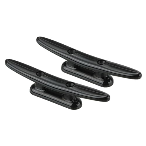 Image of PATIKIL 5 Inch Nylon Boat Dock Cleat 2 Pack Kayak Small Rope Tie Cleat Dock for Marine Deck Boats Canoes Kayaks, Decor, Black