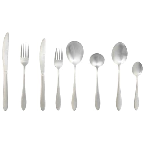 Image of Russell Hobbs Lisbon Cutlery Set – 44 Piece Stainless Steel, Table Utensils for 6 People Dishwasher Safe, Forks/Knives/Spoons & 2 Serving Spoons Included in Set, 15 Year Guarantee