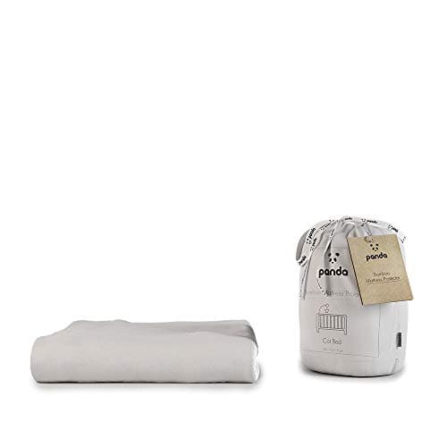 Image of Panda Bamboo Mattress Protector (White, Cot Bed: 70 x 140 x 15 cm)