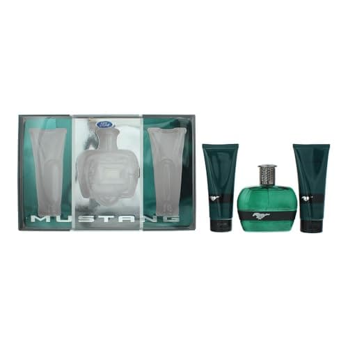 Image of Mustang Green 3 Piece Gift Set: Eau de Toilette 100ml - Aftershave Balm 100ml -