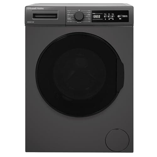 Image of Russell Hobbs Freestanding Washing Machine, 8kg Capacity, 1400 rpm, 15 Programmes, Eco Technology, Rapid Wash Cycles, Grey RH814W111AN