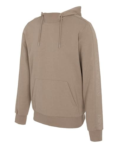 Image of Emporio Armani MAN'S BASIC TERRY HOODIE SWEATSHIRT BROWN M