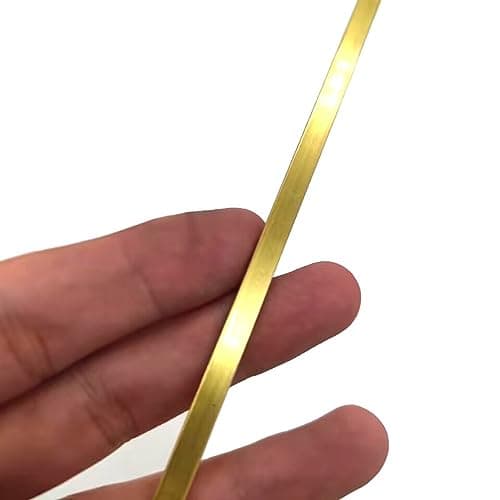 Image of WUDOLI flat sheet Solid H59 Brass Row Strip Brass Flat Plate Bar Thickness 3mm 4mm 5mm 6mm 1pcs Length 500mm square materials (Size : 3x5x500mm)