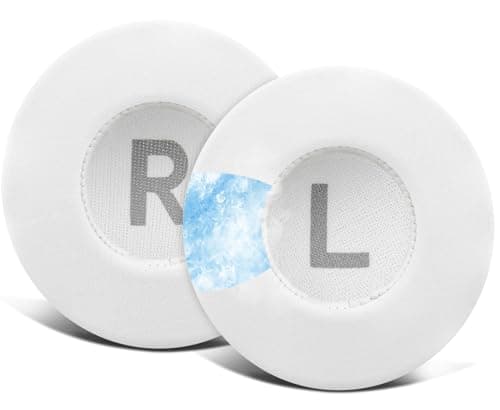 Image of SOULWIT 70mm Cooling Gel Earpads Cushions Replacement for Jabra Move/Elite 25h Wireless On-Ear Headphones, Ear Pads with High-Density Noise Isolation Foam - White