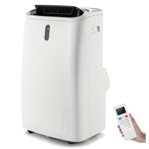 Image of COSTWAY 5 in 1 Portable Air Conditioner, 12000BTU/14000BTU Mobile Heater, Cooler, Fan, Dehumidifier with Sleep Mode, 24H Timer, 3 Fan Speed, Remote Control & Window Kit (12000BTU)