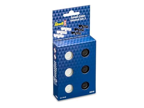 Image of Revell 32215 - Matt Whites & Blacks Set - 6x Enamel Paints (14ml each)