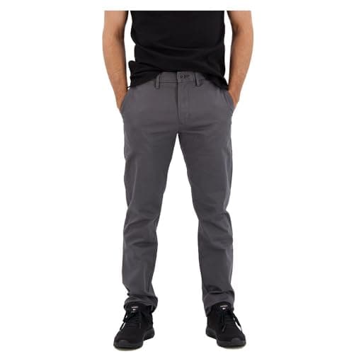 Image of Tommy Hilfiger Men’s Core Denton 1985 Pima Cotton Chinos, Grey (Dark Ash), 40W/32L