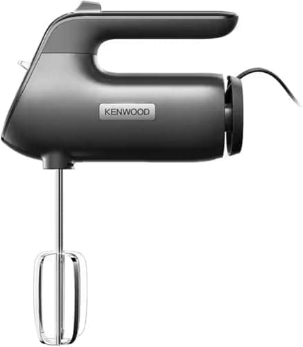 Image of Kenwood QuickMix+ HMP50.000BK, Hand Mixer with Variable Speed and Pulse Function, Stainless Steel Beaters Included, Mixer for Baking with Silent Motor, 650W, Black