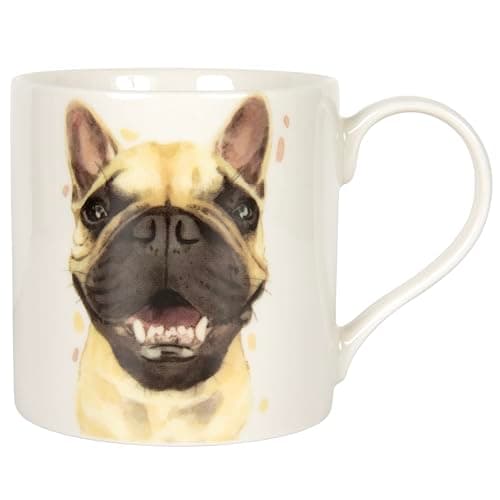 Image of Lesser & PAVEY Frenchie Mug Robert James Hull, Tea and Coffee Mugs for Hot Drinks | Fine China Printed Mugs for Kitchen & Home | Reusable Ceramic Cups for Every Occasion | Gifts for Women & Men