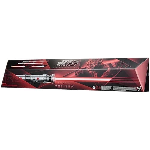 Image of Star Wars The Black Series Force FX Elite Maul Premium Role-play Electronic Lightsaber with Advanced LEDs and Sound Effects, Ages 14 and Up