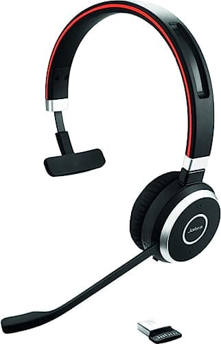 Image of Jabra Evolve 65 SE Wireless Mono Bluetooth Headset with Noise-Cancelling Mic and Long-Lasting Battery - Unified Communications Certified for Zoom, Unify and other leading platforms - Black