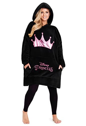 Image of Disney Women's Hoodies, Oversized Blanket Hoodie, Minnie and Mickey Gifts (Black/Pink)