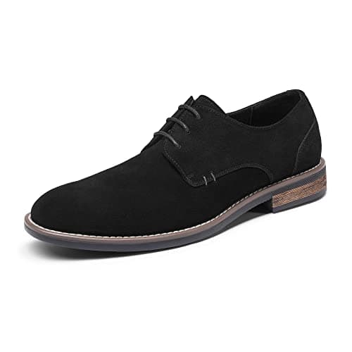 Image of Bruno Marc Men's Suede Leather Lace Up Derbys Brogues Shoes,Size 9.5,Black,URBAN-08