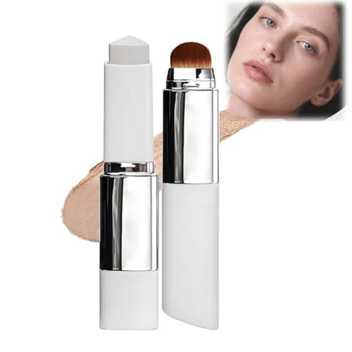 Image of Color Changing Foundation Stick,Full Coverage Foundation with Brush,Cream F/oundation & Concealer Stick 2-in-1,Makeup F/oundation Suitable for All Skin Types, Spot Concealer(Medium)