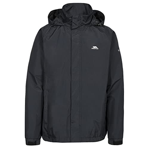 Image of Trespass Mens Waterproof Jacket Junior Size NABRO II - Waterproof and Windproof Elasticated Cuffs with Tab, Drawcord at Hem, 2 Pockets, Adjustable Concealed Hood
