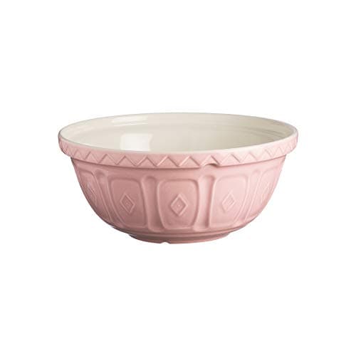 Image of Mason Cash Colour Powder Pink S18 Chip Resistant Earthenware 26cm Mixing Bowl, Stoneware, 2 Litre/24 cm
