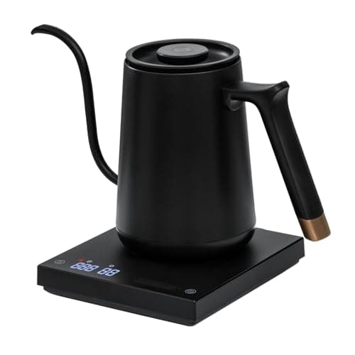 Image of TIMEMORE Electric Gooseneck Kettle 600ml - Variable Temperature Control for Coffee & Tea, 192s Fast Heat to 88°C, Precision Pour Over Kettle, Home & Office Use, Black