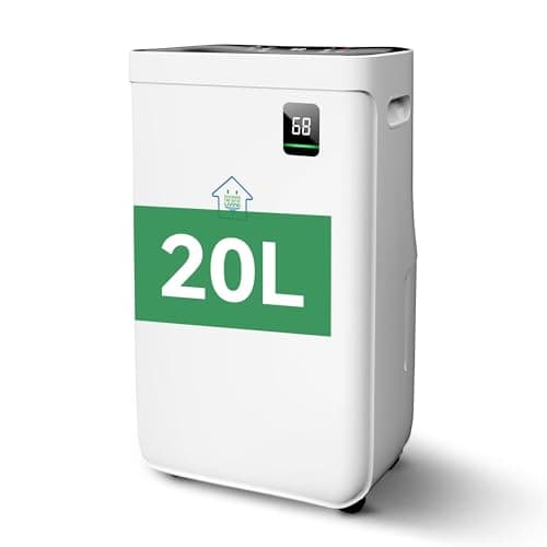 Image of Alphaappliance 20L/Day Dehumidifier for Home with Automatic Humidity Sensor, Digital Display, Laundry Drying, Dehumidify and Continuously Modes, 6.4 L Water Tank and Drain Hose, 24H Timer