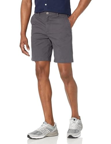 Image of Amazon Essentials Men's Slim-Fit 9" (23cm) Chino Shorts, Charcoal, 34W