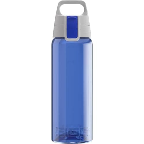 Image of Sigg - Tritan Water Bottle - Total Color ONE Blue - Suitable For Carbonated Beverages - Dishwasher Safe - Leakproof - Featherweight BPA Free - 0.6L