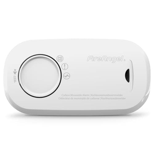 Image of FireAngel Carbon Monoxide Alarm and Detector - FA3313 10-Year Sensor Life CO Alarm for Home with 1-Year Replaceable Batteries - Travel, Portable Carbon Monoxide Detector - CO Detector Monitor - White